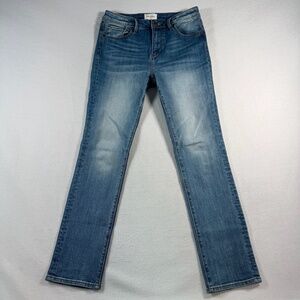 Driftwood Jeans Womens 27 Blue Audrey Straight High Rise Medium Wash Stretch